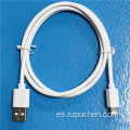 Cable de datos del teléfono de material blanco TPE para iPhone